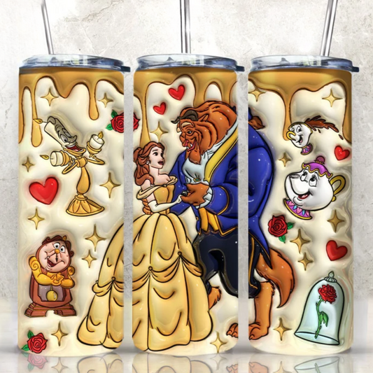 BEAUTY & BEAST 3D TUMBLER