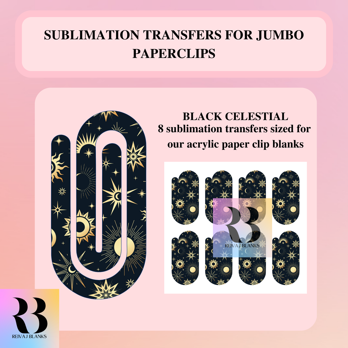 BLACK CELESTIAL SUBLIMATION TRANSFER