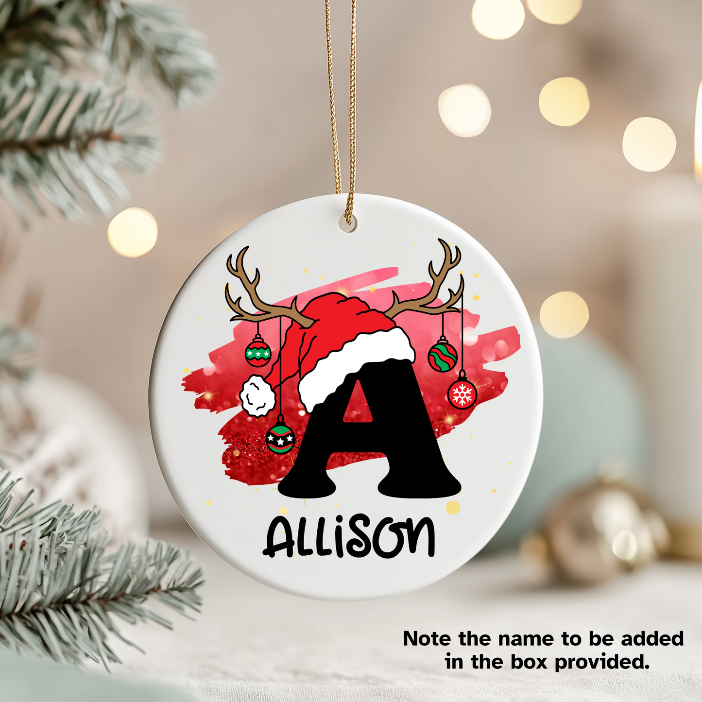 LETTER NAME ORNAMENT (CUSTOMIZED)