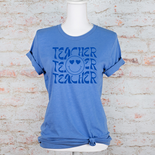 TEACHER SMILIEY FACE T-SHIRT