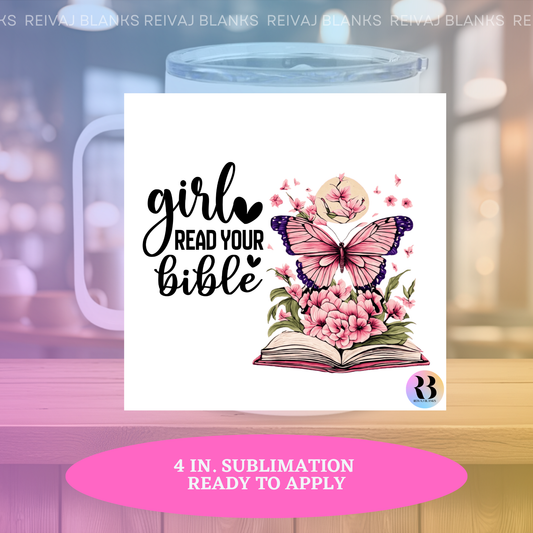 GIRL READ 4 IN SUB PRINT