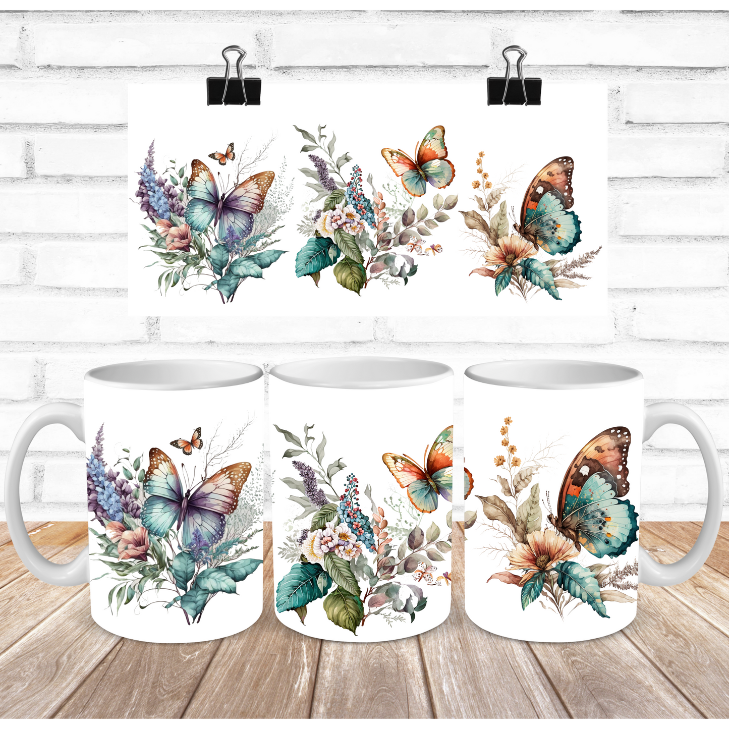 BUTTERFLY MUG 15 OZ