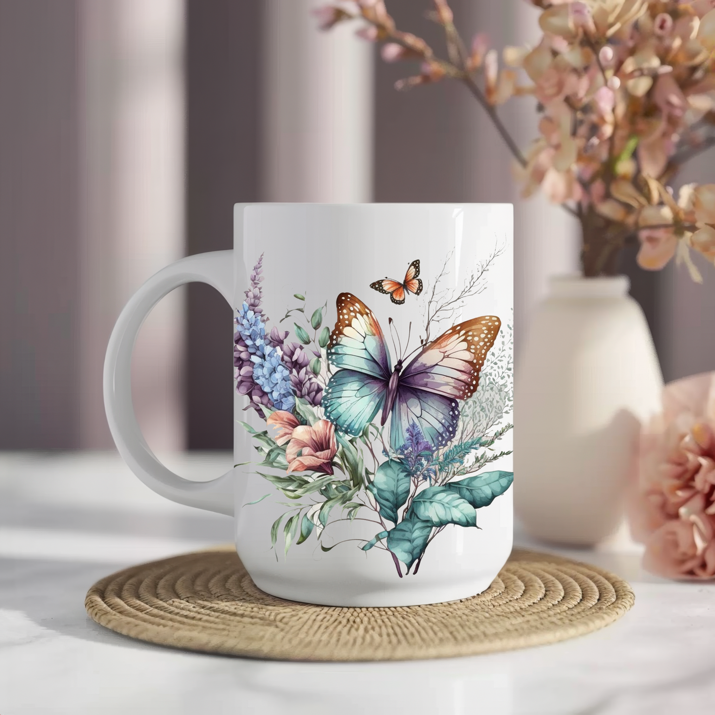 BUTTERFLY MUG 15 OZ