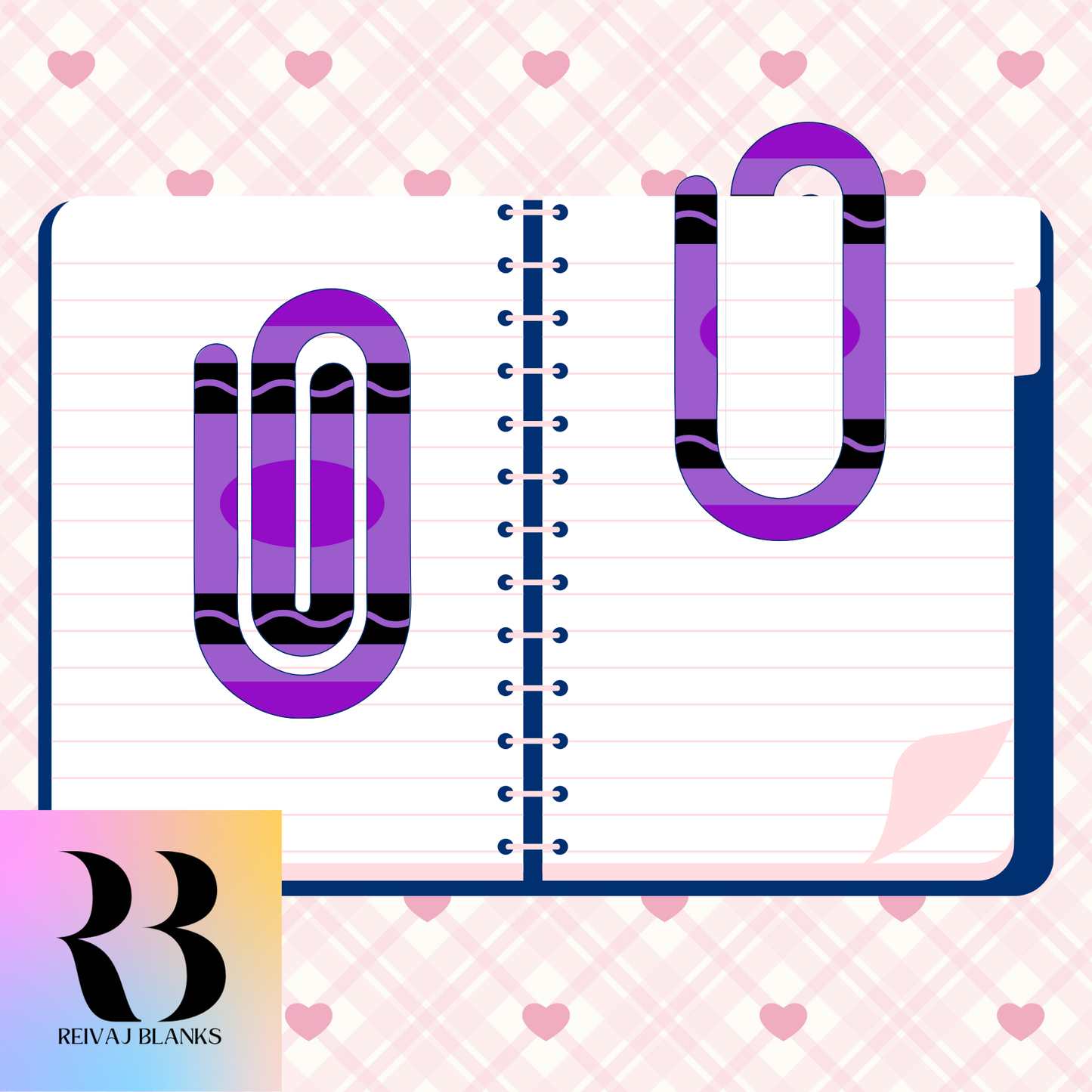 PURPLE CRAYON PAPERCLIP