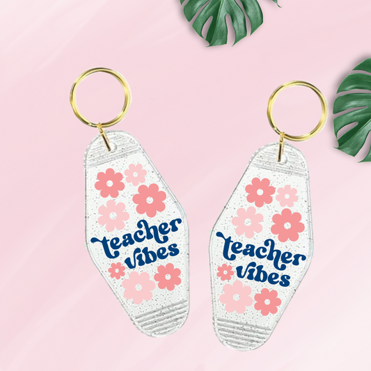 TEACHER VIBES KEYCHAIN