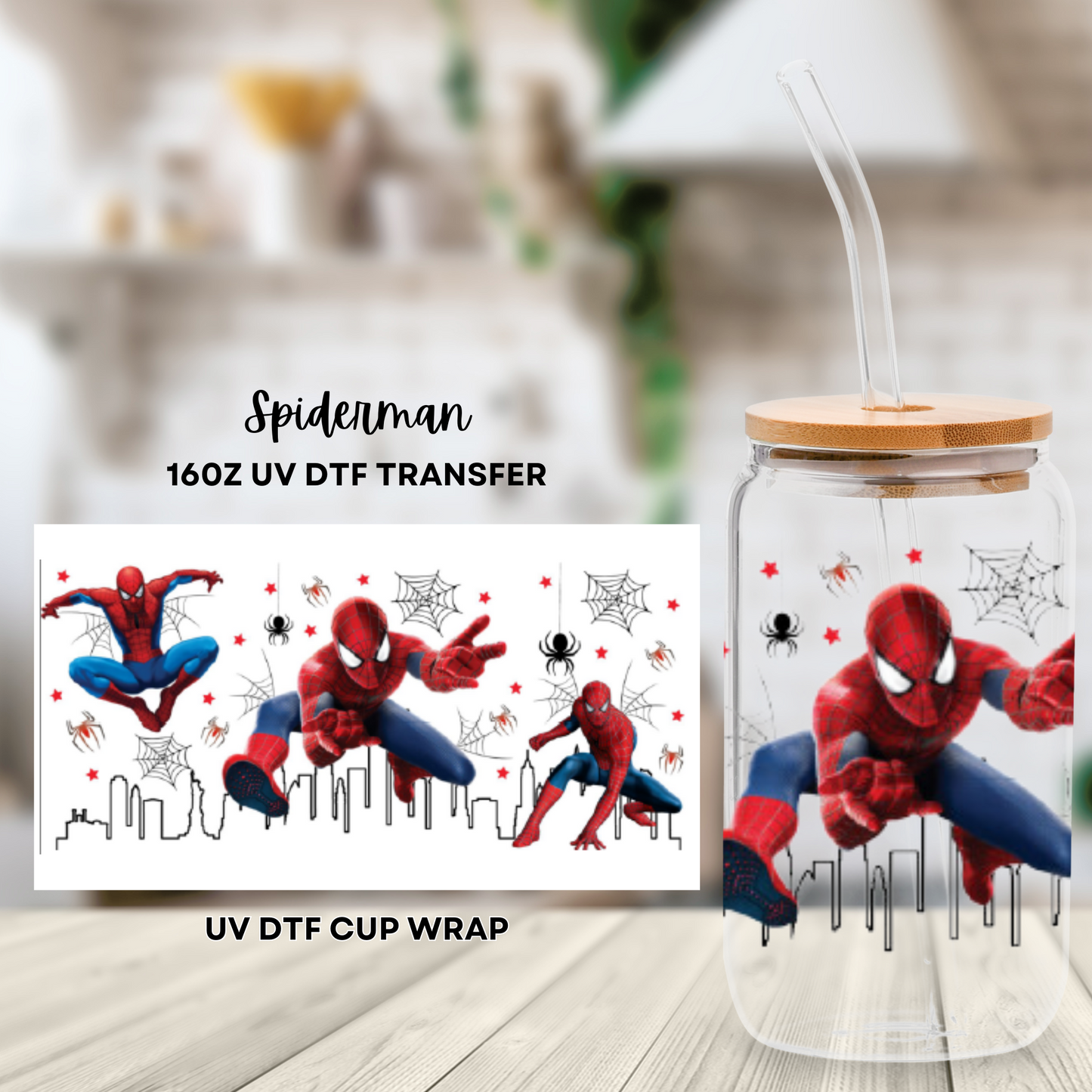 SPIDERMAN UV DTF TRANSFER