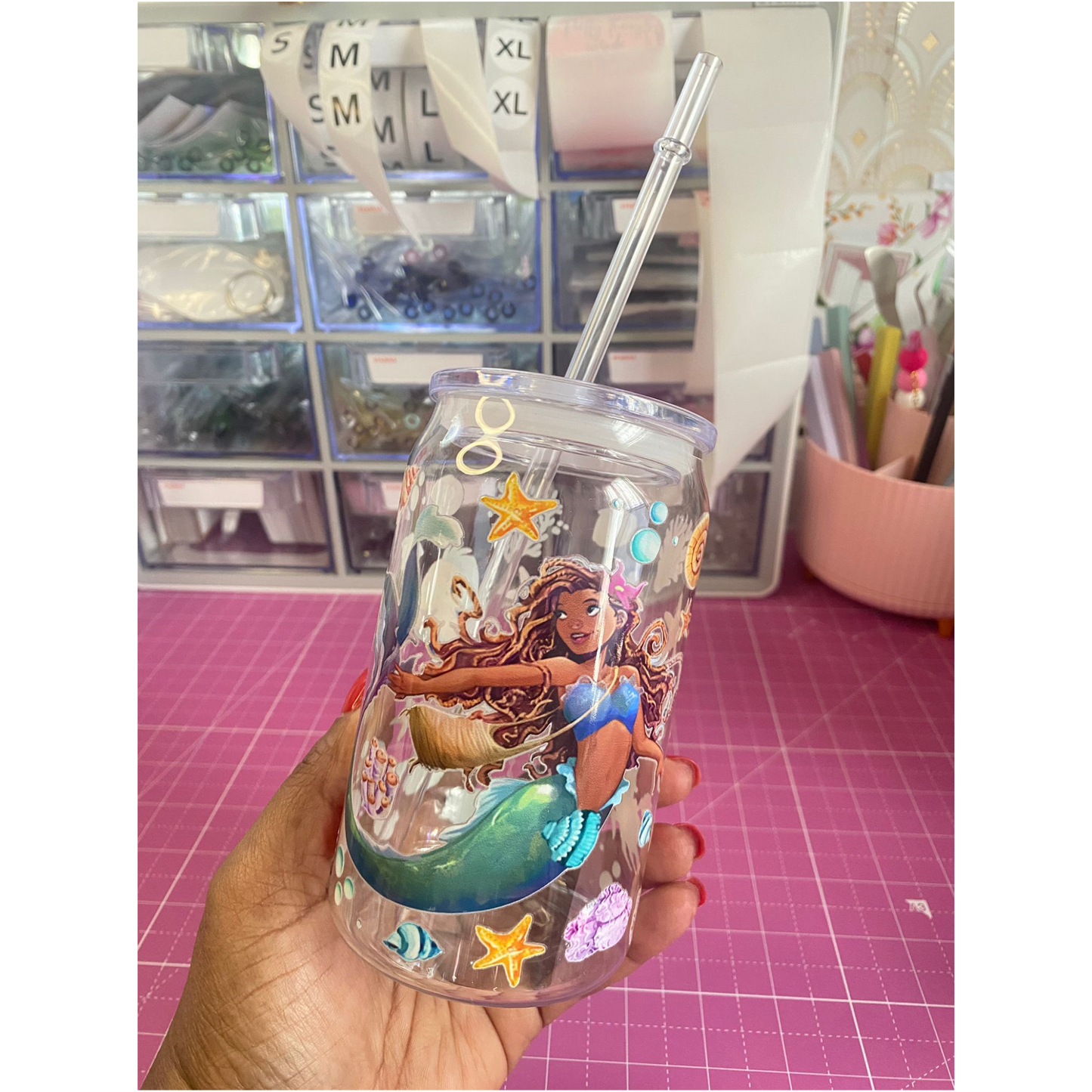 MERMAID ACRYLIC CUP 16OZ