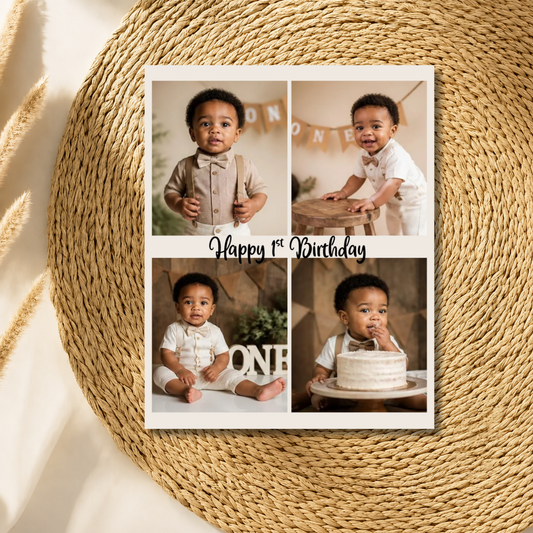 BIRTHDAY COLLAGE PHOTO MAGNETS 4x5"