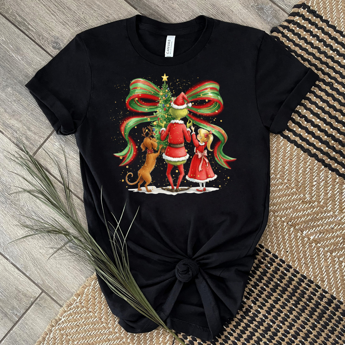 GREEN COQUETTE T-SHIRT