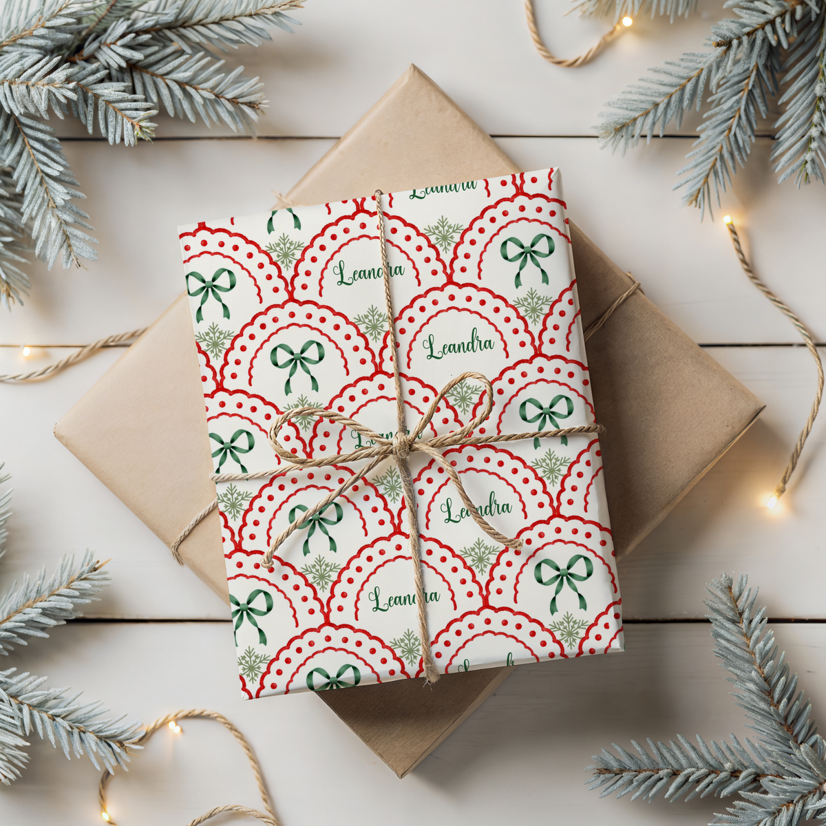 SCALLOP BOW GIFT PAPER