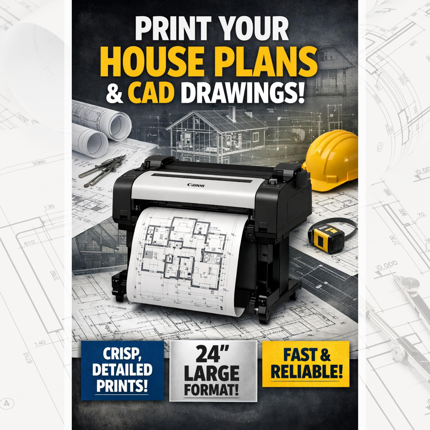 HOUSE PLAN / CAD DRAWING PRINTS