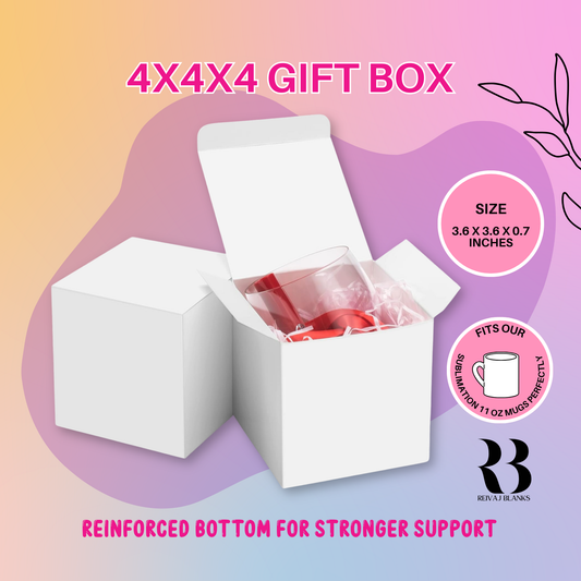 WHITE GIFT BOXES 4X4X4