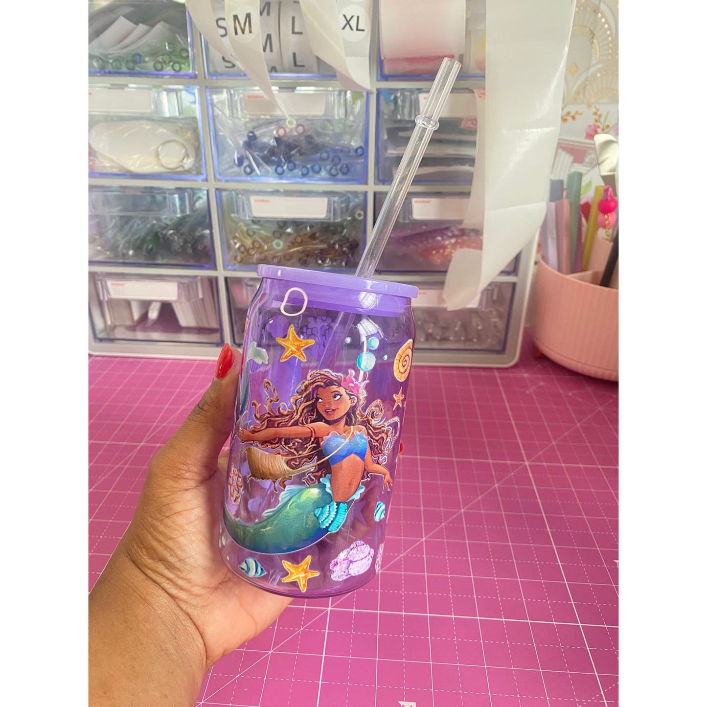 MERMAID ACRYLIC CUP 16OZ