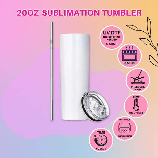 20oz SKINNY SUBLIMATION BLANK