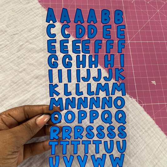 Letter Sticker Sheet | Chunky Fun Font {Double Sided}