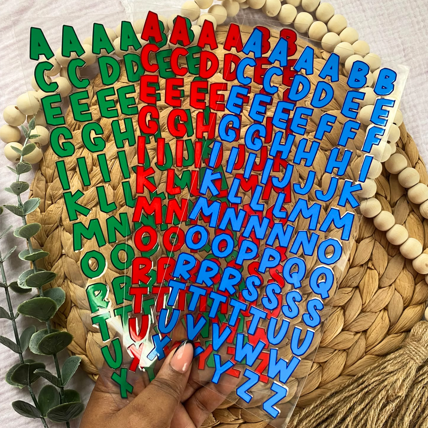 Letter Sticker Sheet | Chunky Fun Font {Double Sided}