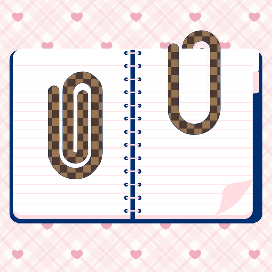 BROWN PLAID PAPERCLIP