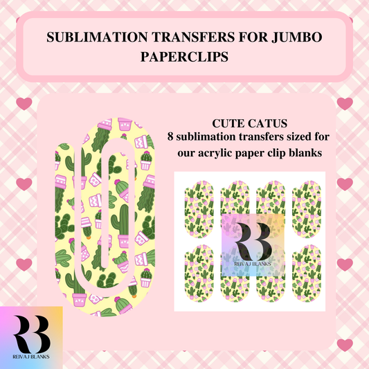 CUTE CACTUS SUBLIMATION TRANSFER