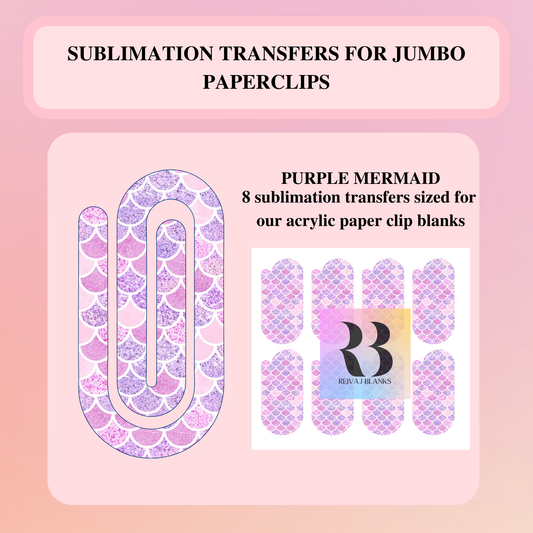 PURPLE MERMAID SUBLIMATION TRANSFER