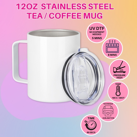 12 oz TEA MUG (SUBLIMATION BLANK)