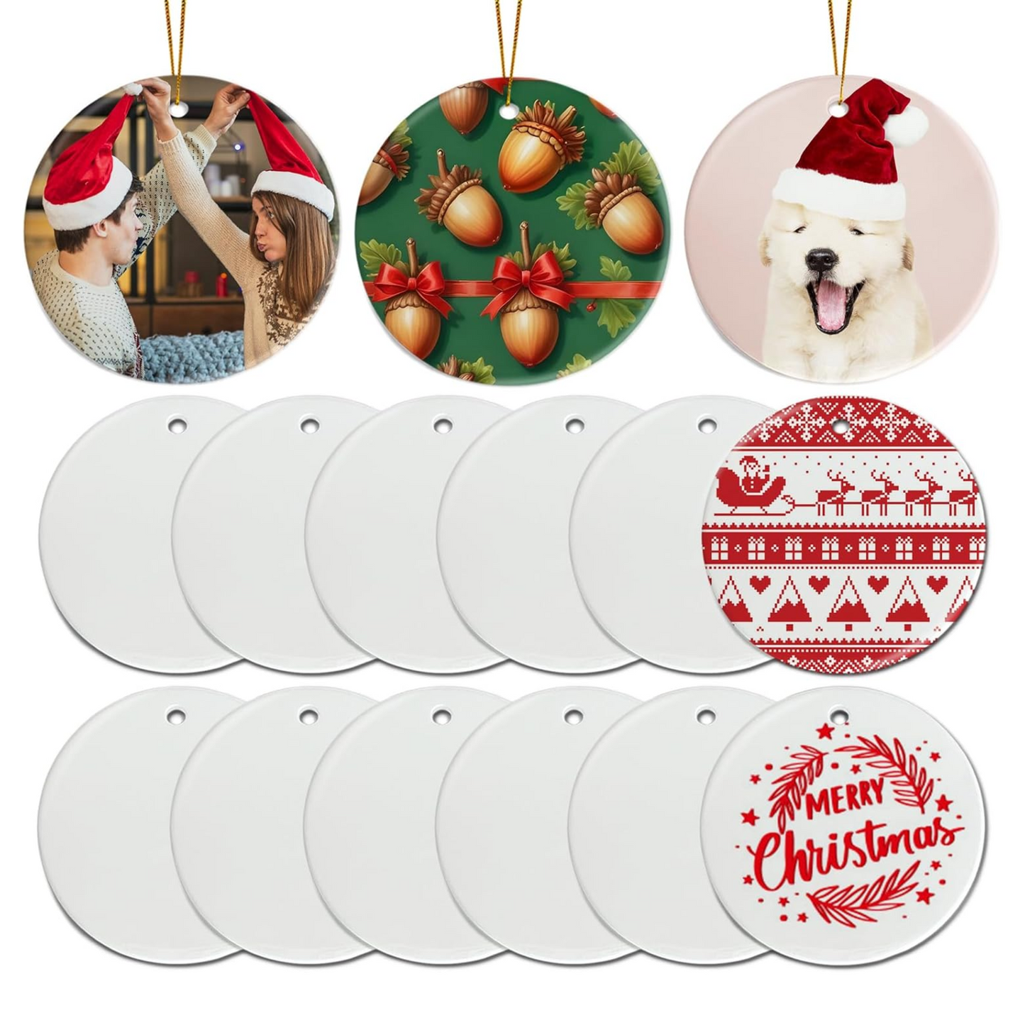 CERAMIC ORNAMENTS (SUBLIMATION BLANK)