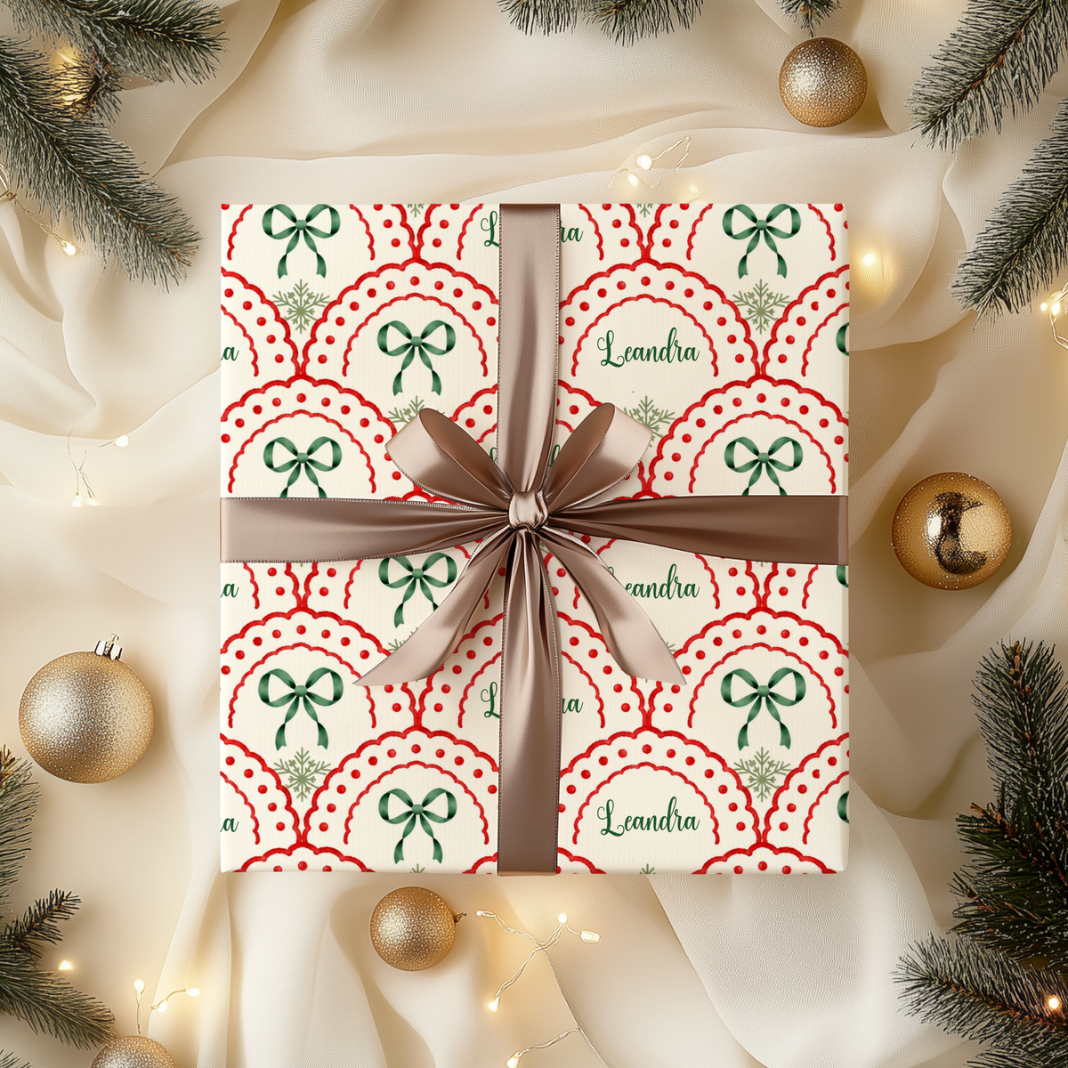 SCALLOP BOW GIFT PAPER