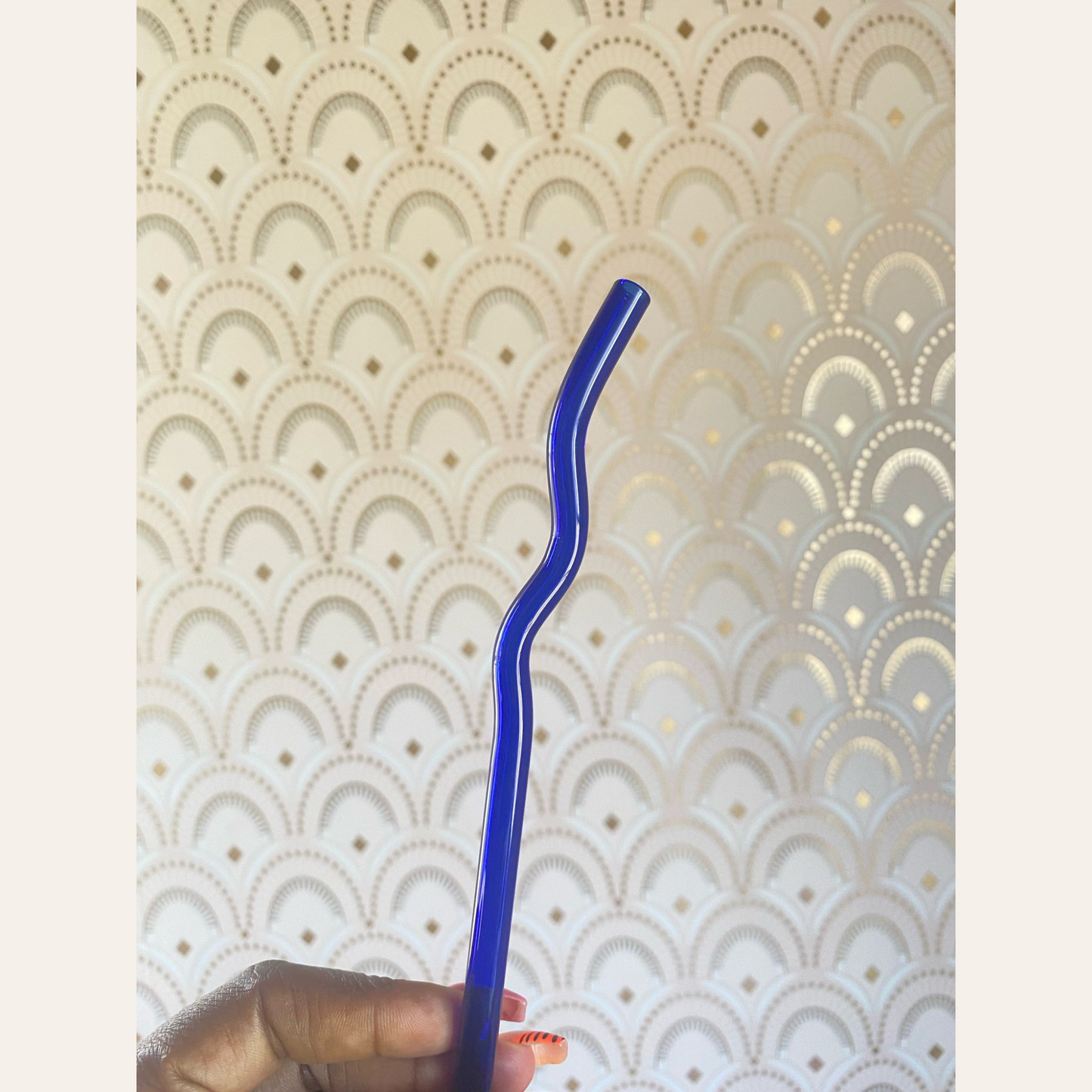 WAVY GLASS STRAWS - REUSABLE