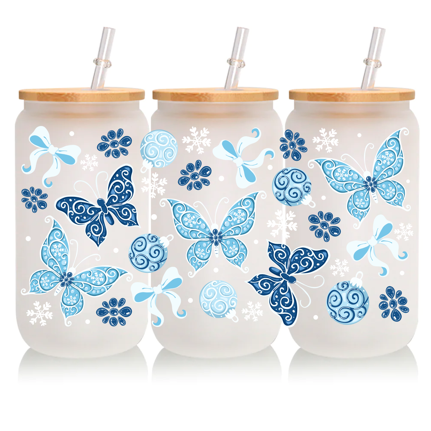 FESTIVE BLUE (DOUBLE SIDED) 16 OZ