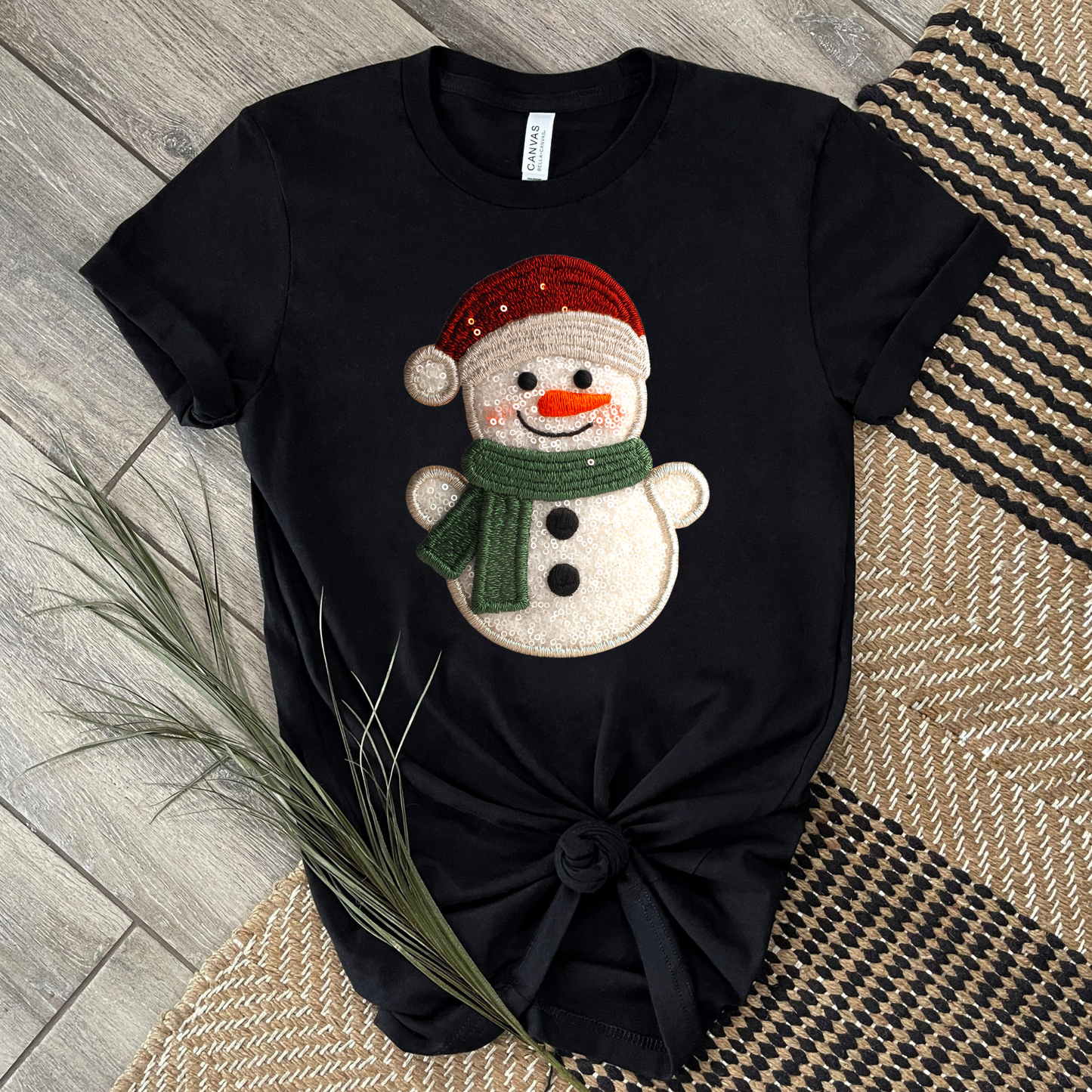 SEQUINS SNOWMAN T-SHIRT