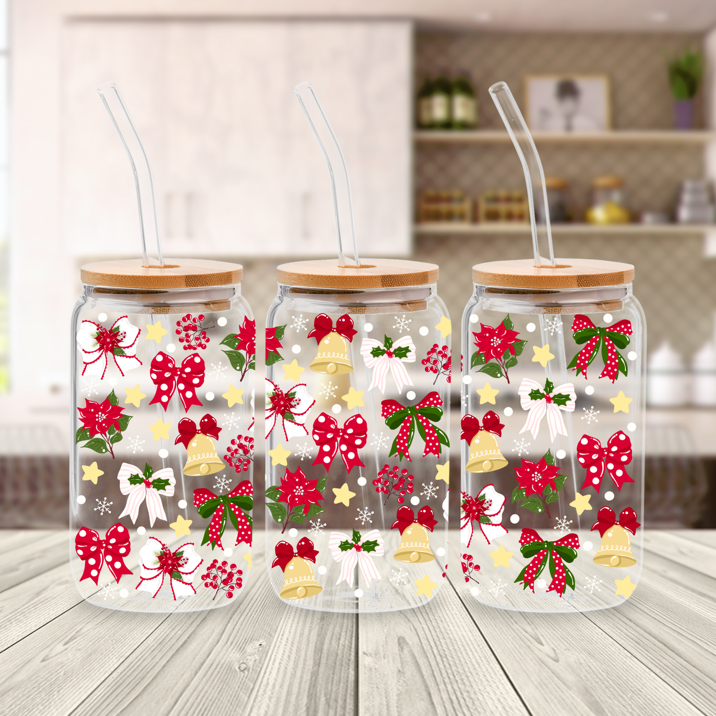 FESTIVE HOLLY (DOUBLE SIDED) 16 OZ