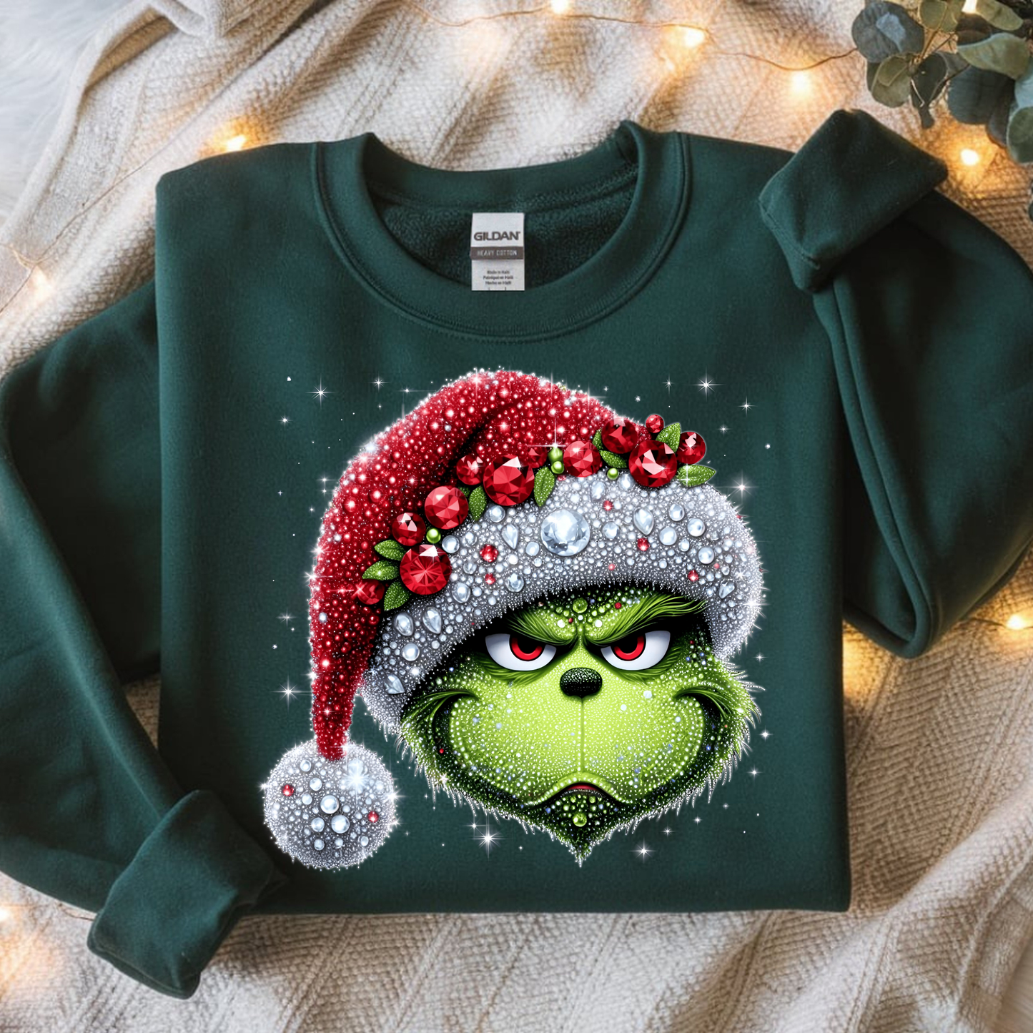 GLITTERY GREEN GUY DTF TRANSFER