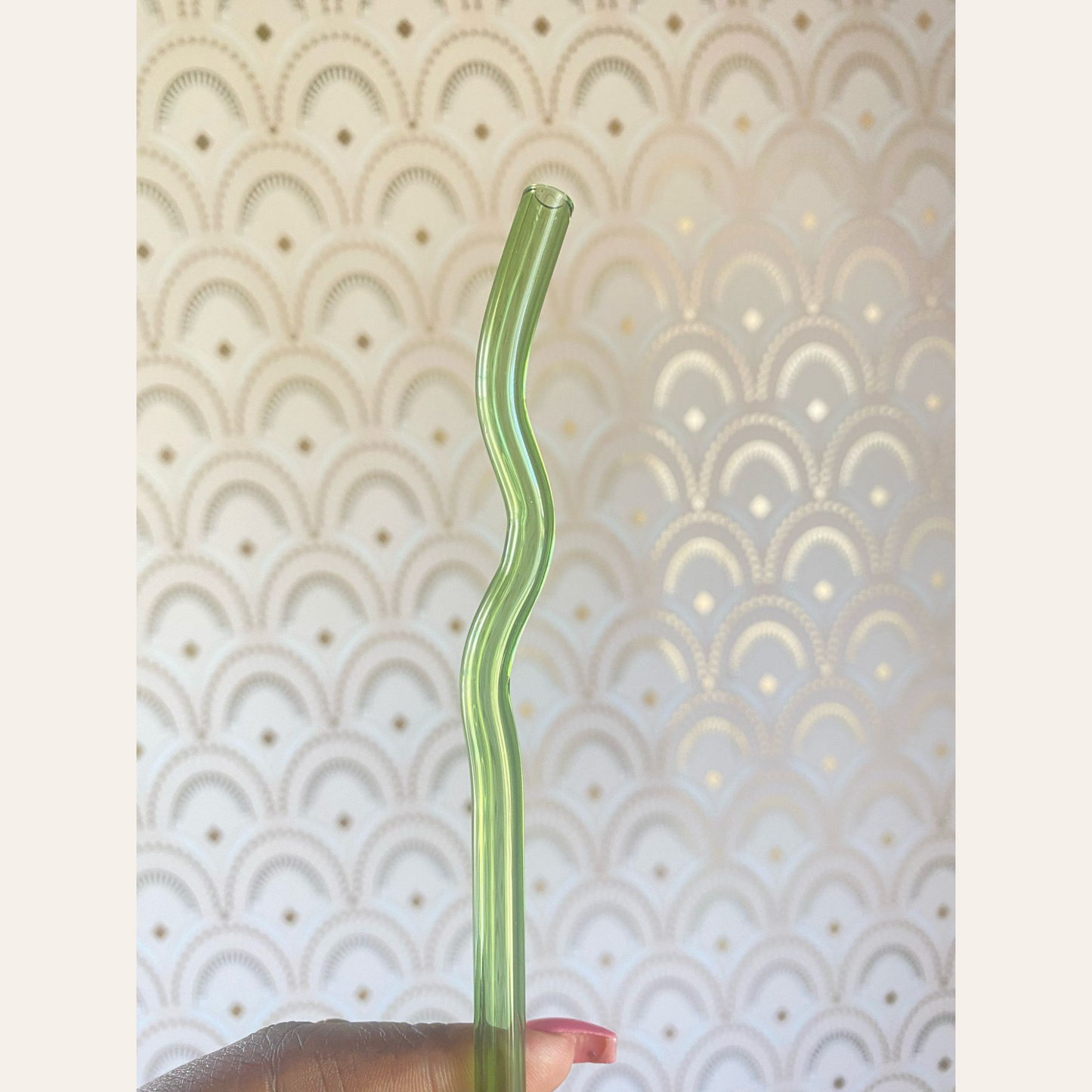 WAVY GLASS STRAWS - REUSABLE