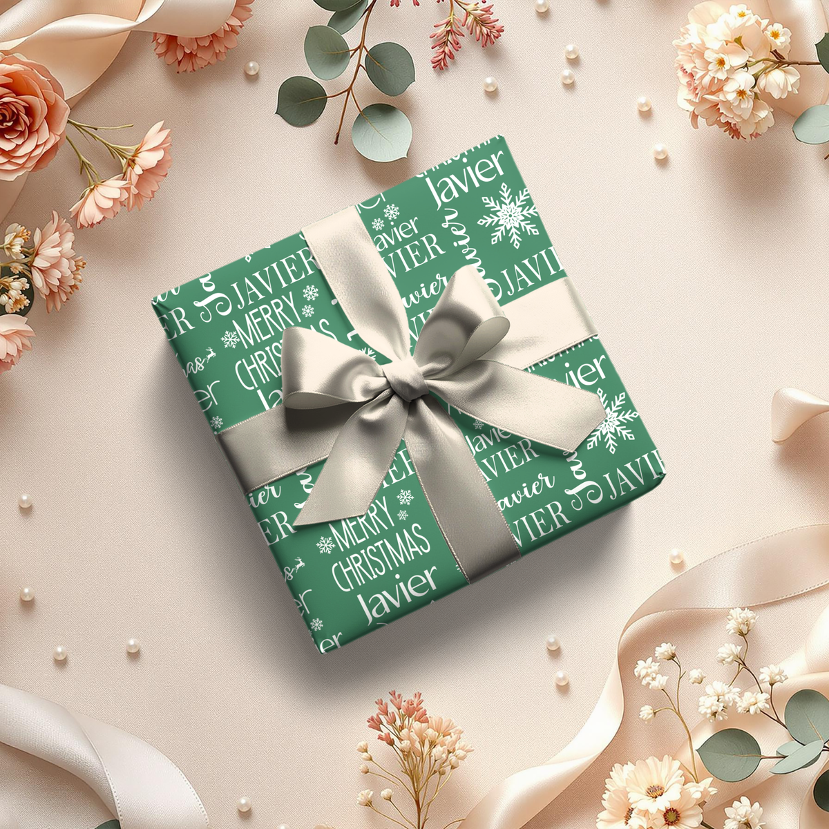 CUSTOM NAME CHRISTMAS WRAPPING PAPER 3PK