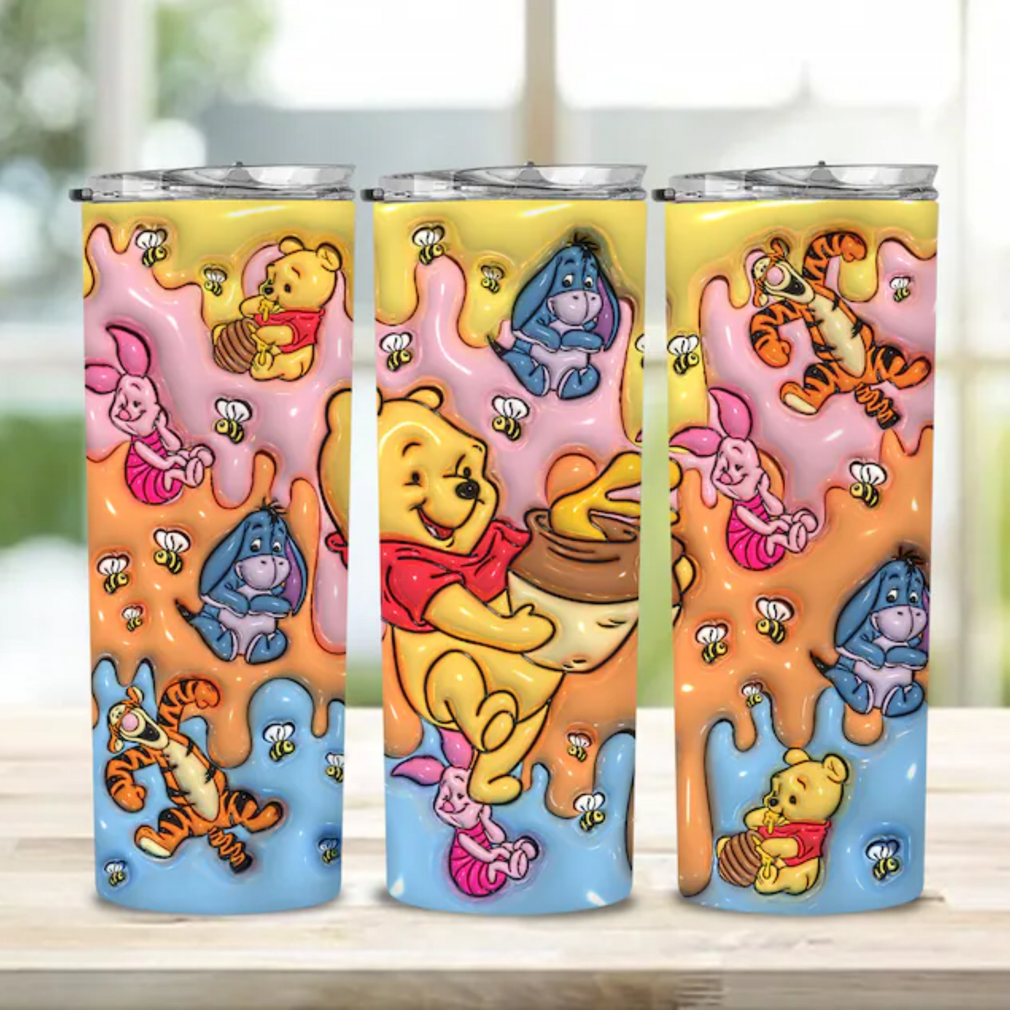 POOH BEAR AND FRIENDS 3D TUMBLER