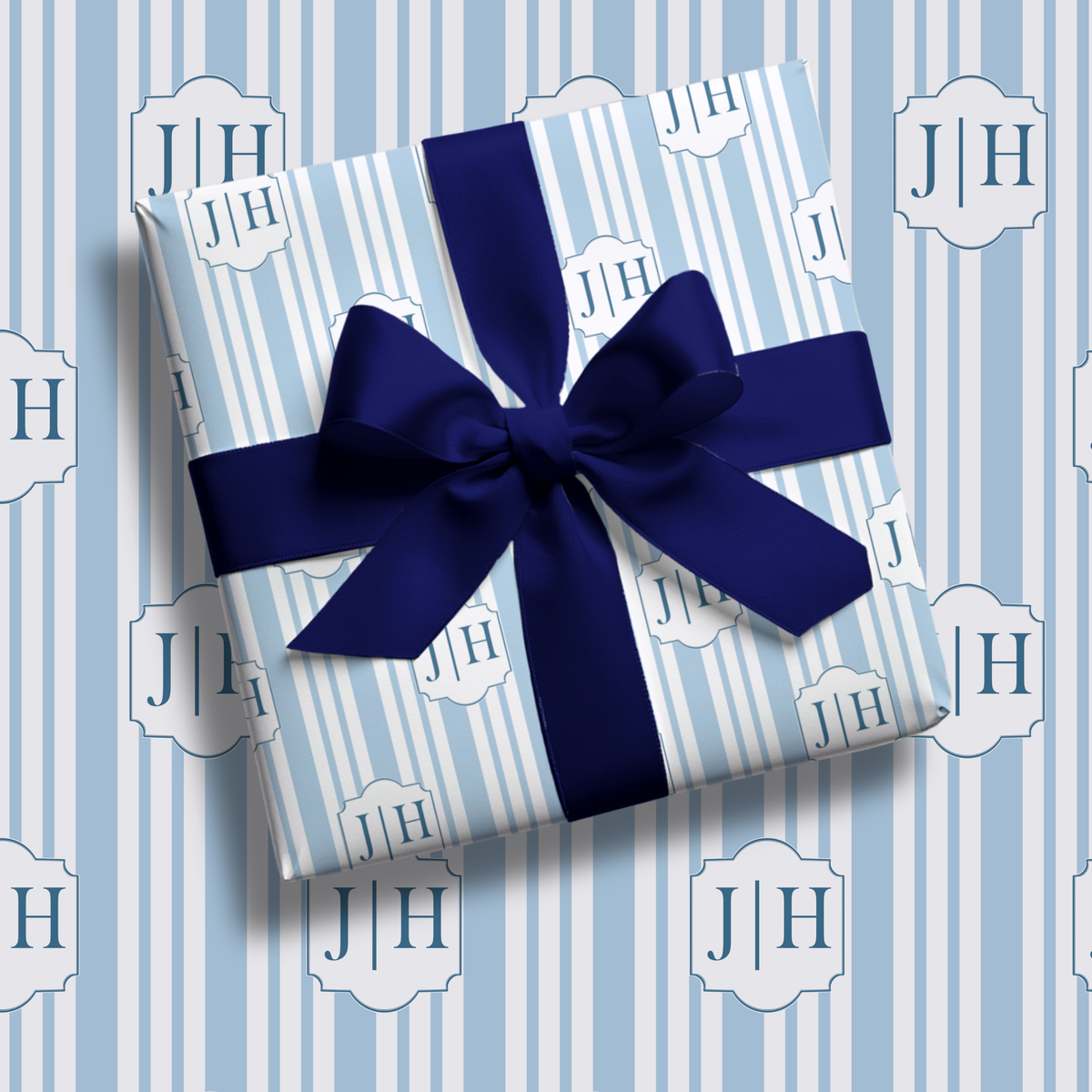 CUSTOM MONOGRAM BIRTHDAY / BABY SHOWER GIFT PAPER 3PK