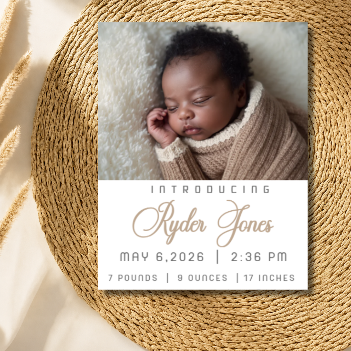 BIRTH ANNOUCMENT MAGNETS 3.25x4"