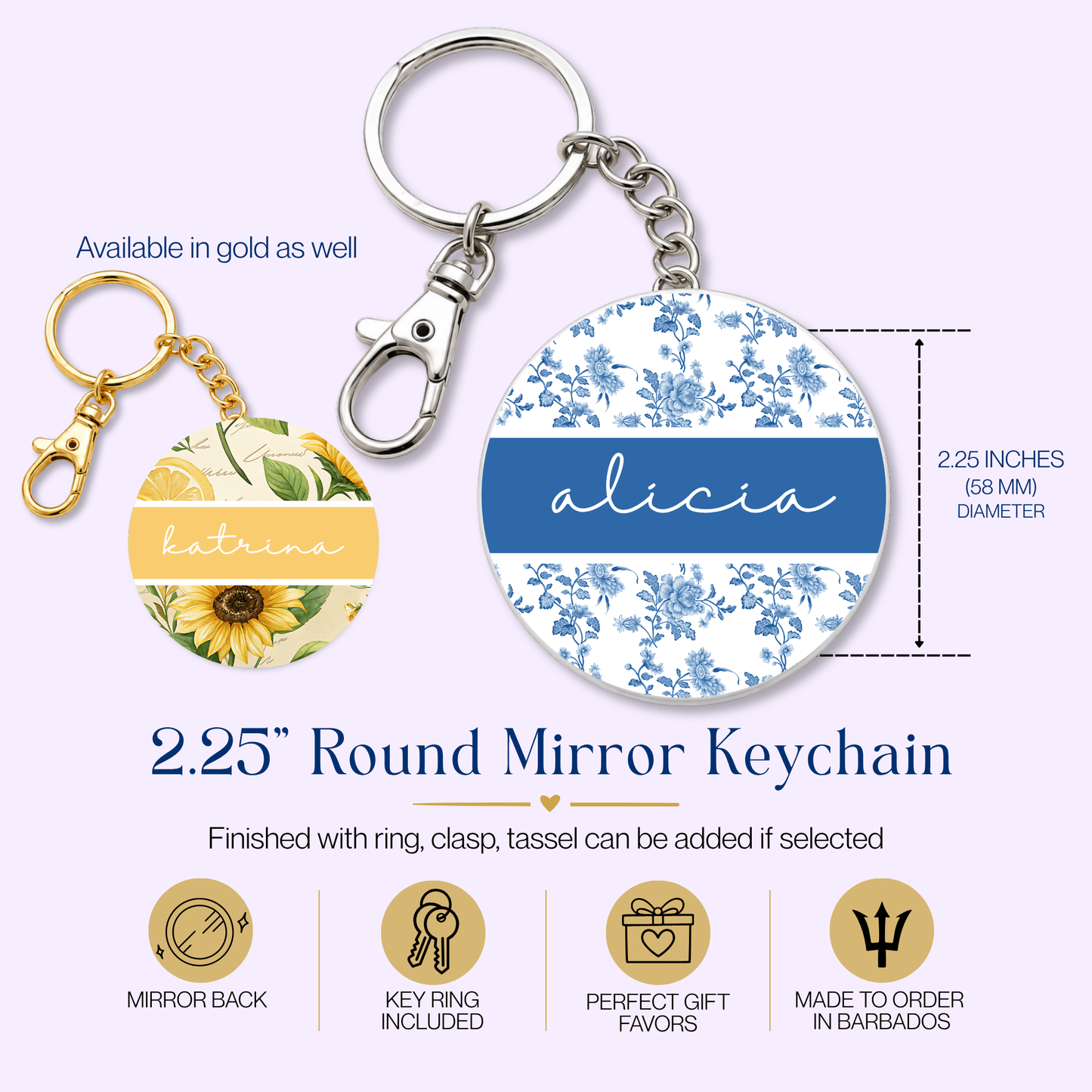 CUSTOM MIRROR KEYCHAIN