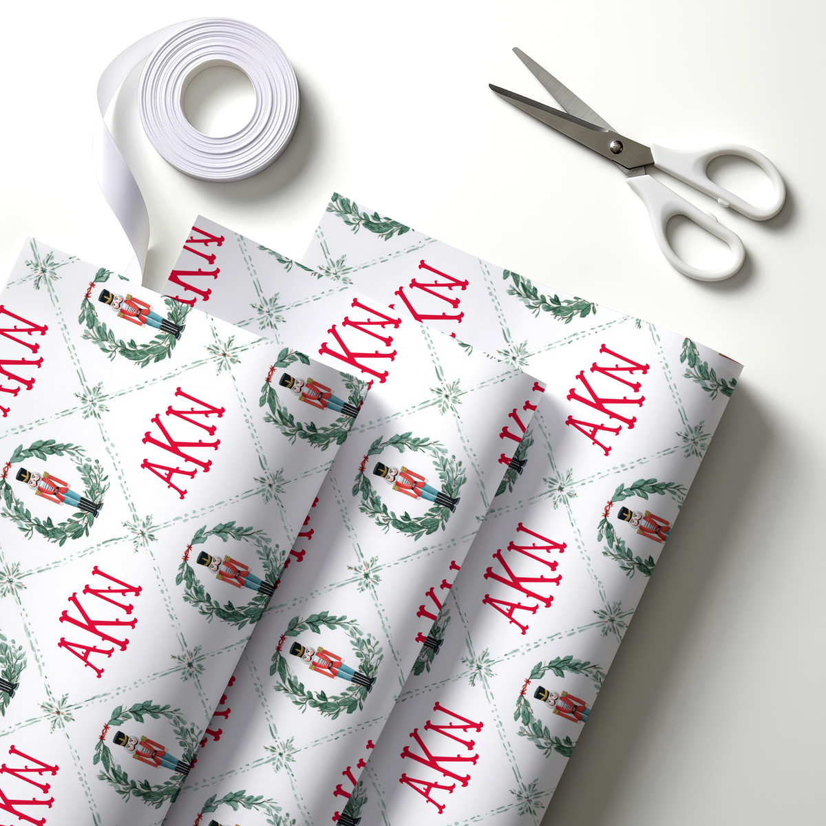 MONOGRAM NUTCRACKER GIFT PAPER