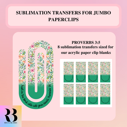 PROVERBS 3:5 SUBLIMATION TRANSFER