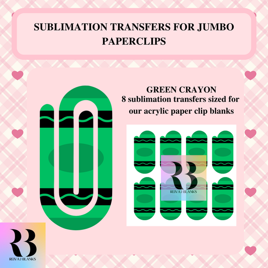 GREEN CRAYON SUBLIMATION TRANSFER