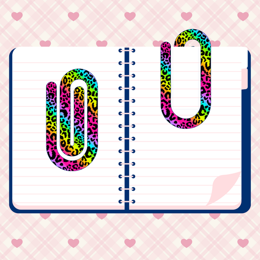 RAINBOW LEOPARD PAPERCLIP