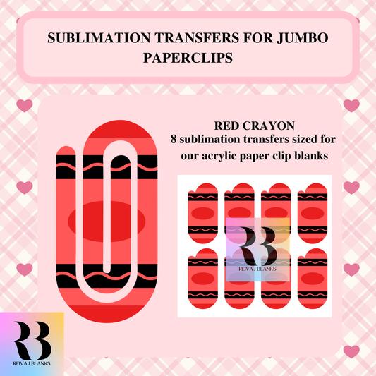 RED CRAYON SUBLIMATION TRANSFER