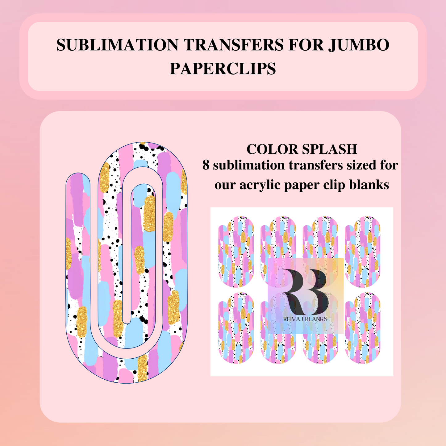 COLOR SPLASH SUBLIMATION TRANSFER