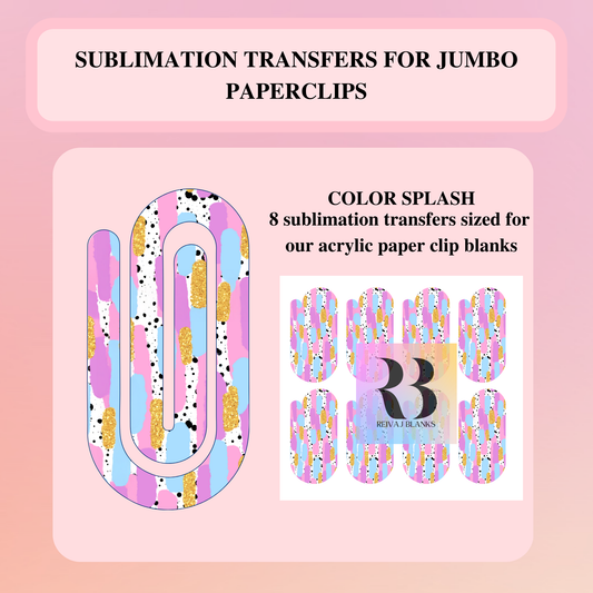 COLOR SPLASH SUBLIMATION TRANSFER