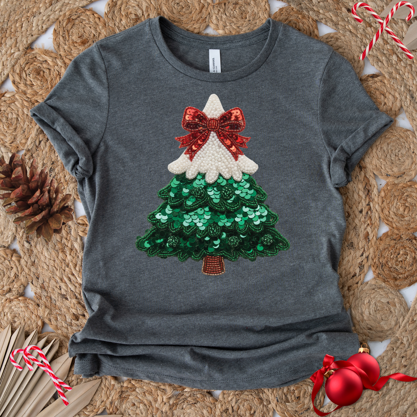 SEQUINS TREE T-SHIRT