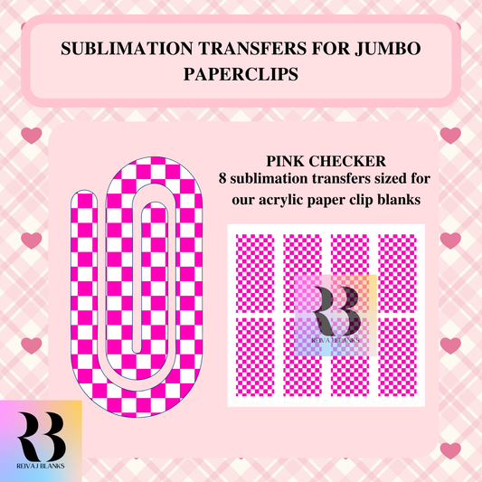 PINK PLAID SUBLIMATION TRANSFER