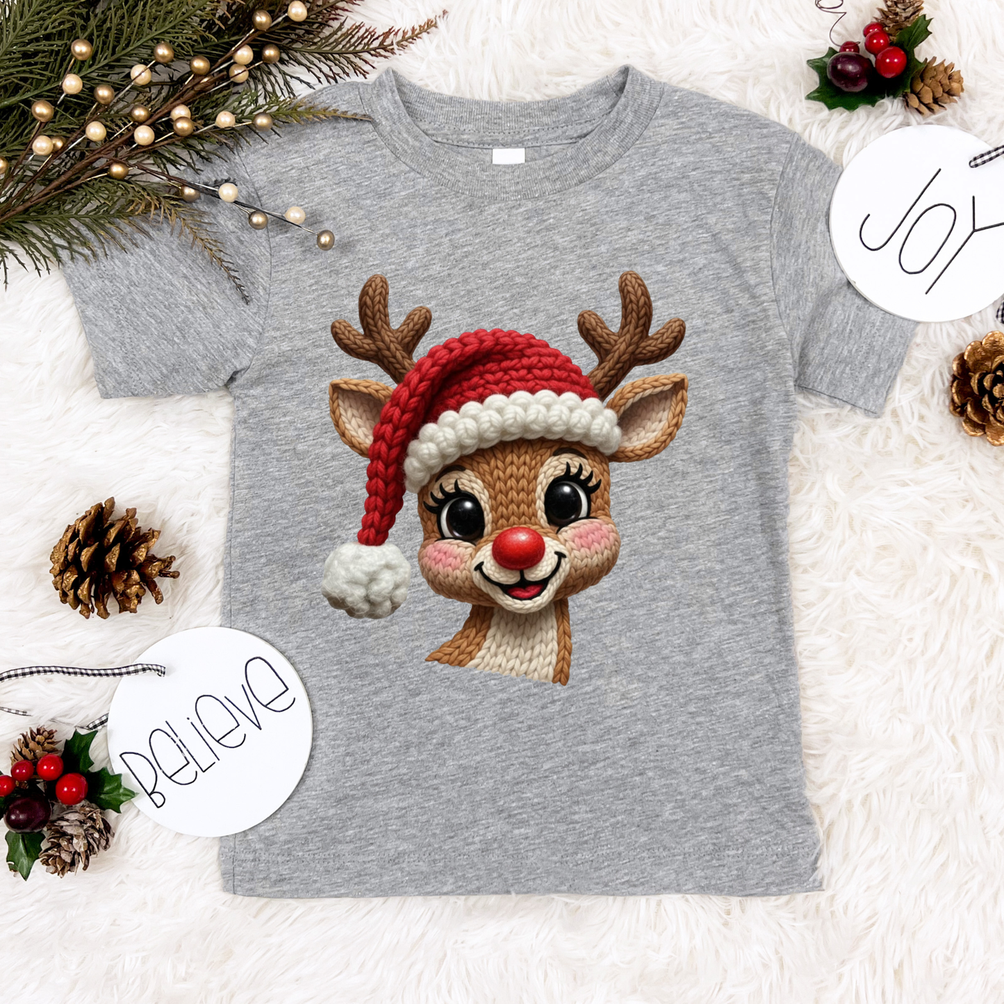 CUTEST REINDEER KIDS T-SHIRT