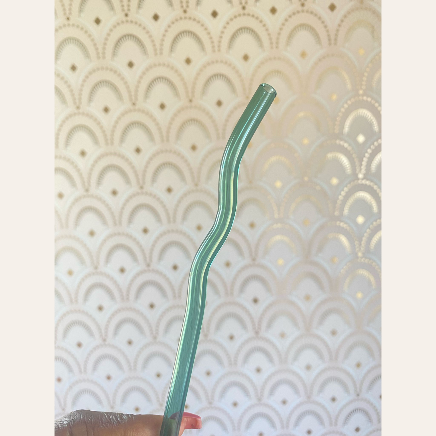 WAVY GLASS STRAWS - REUSABLE