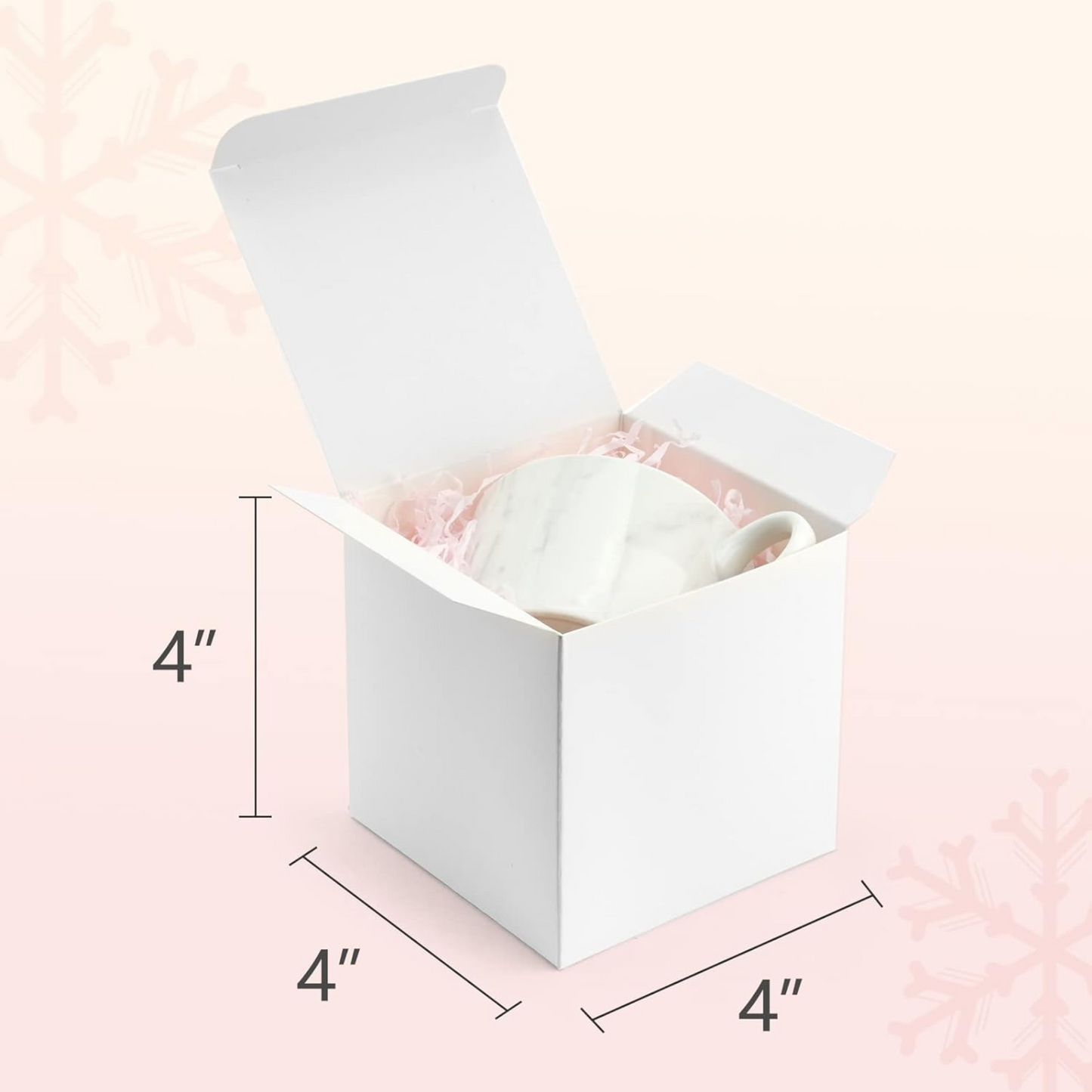 WHITE GIFT BOXES 4X4X4