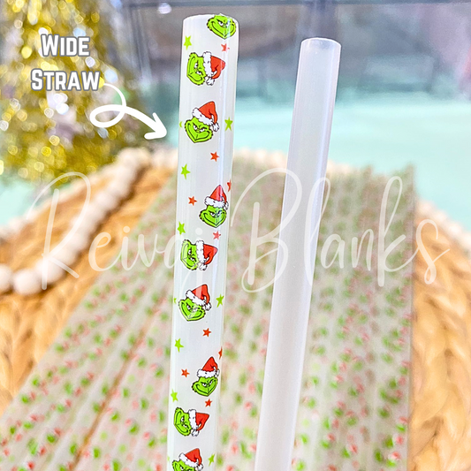 THE GRINCH COLOR CHANGING STRAW 11-12 INCH